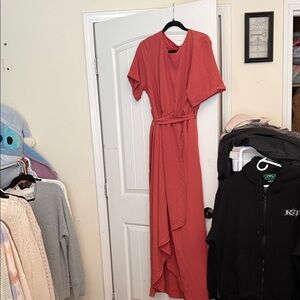 Roolee High Low Coral Dress